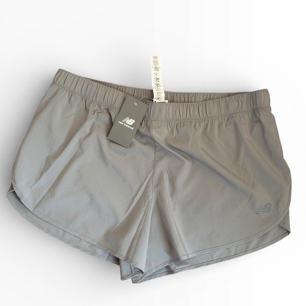 New Balance Women's Running Shorts Gray Lightweight Athletic Performance Sz L